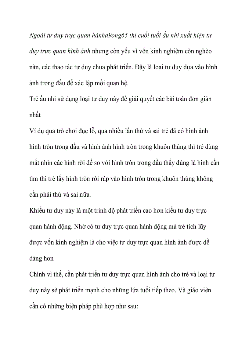 image for page Đặc điểm phát triển tư duy của trẻ