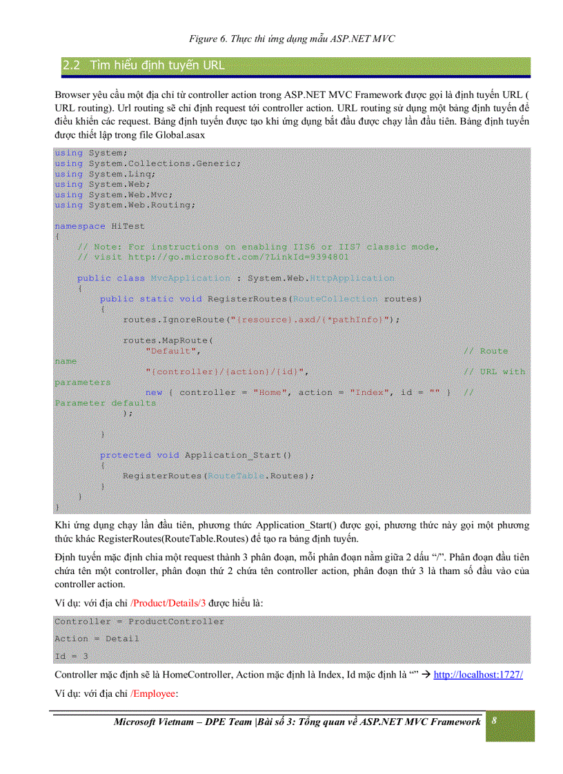 image for page Tổng quan về ASP NET MVC Framework
