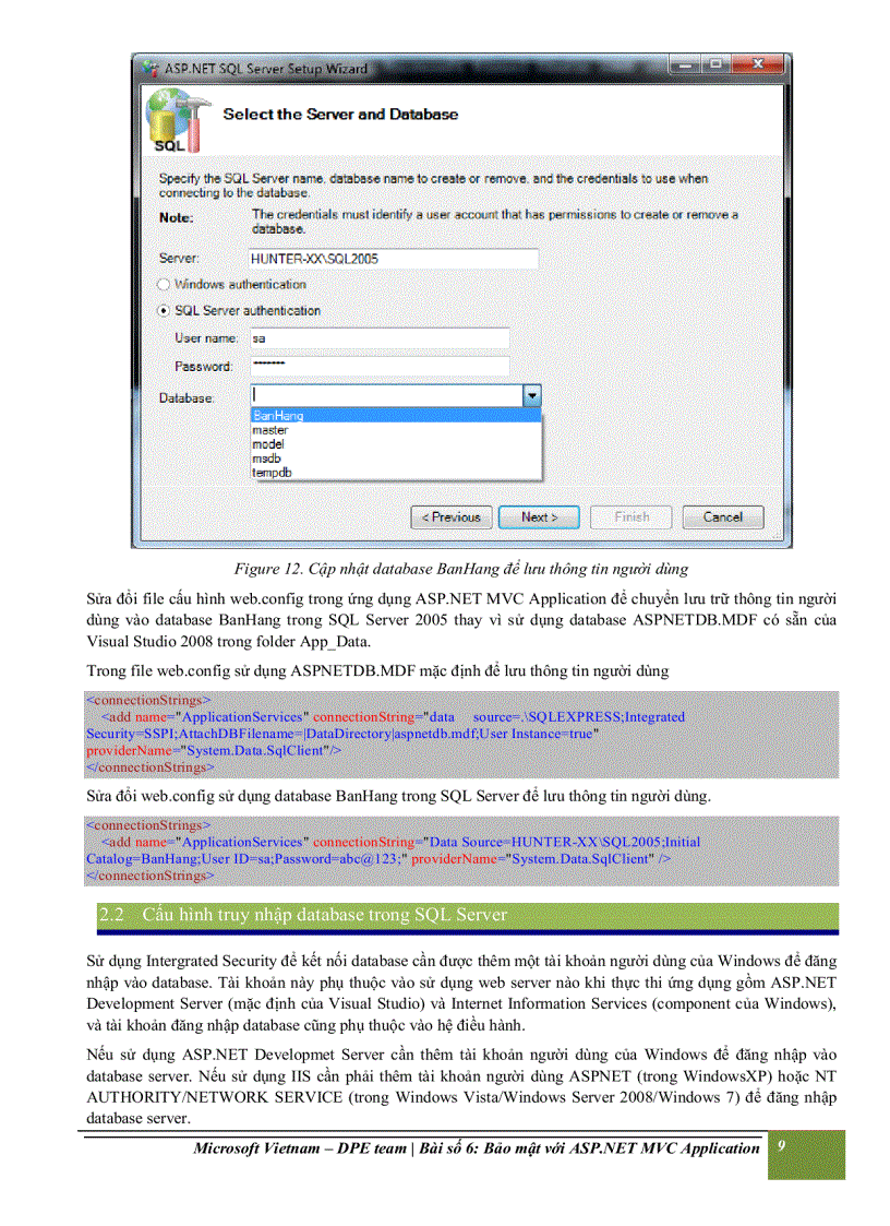 image for page Bảo mật với ASP NET MVC Application