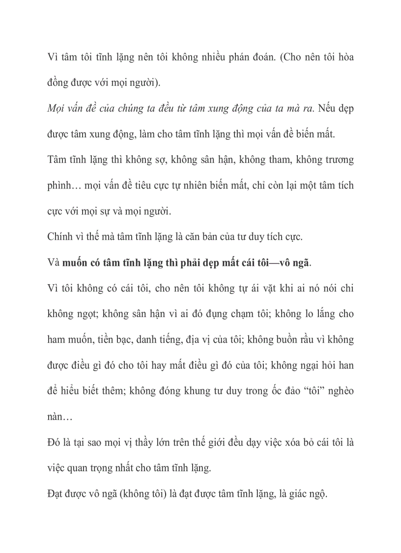 image for page Tĩnh lặng và Tư duy tích cực