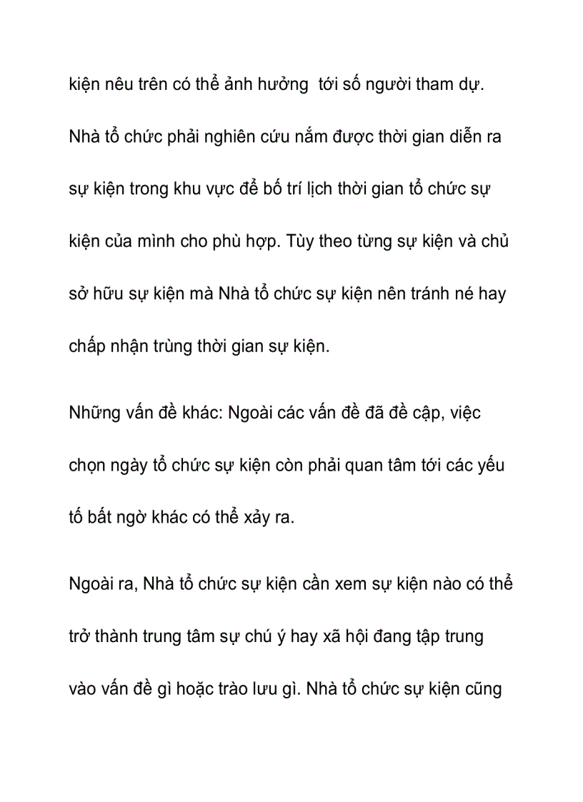 image for page Chọn ngày tổ chức sự kiện