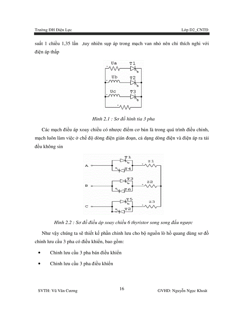 image for page Thiết kế phần mạch chỉnh lưu của lò luyện thép