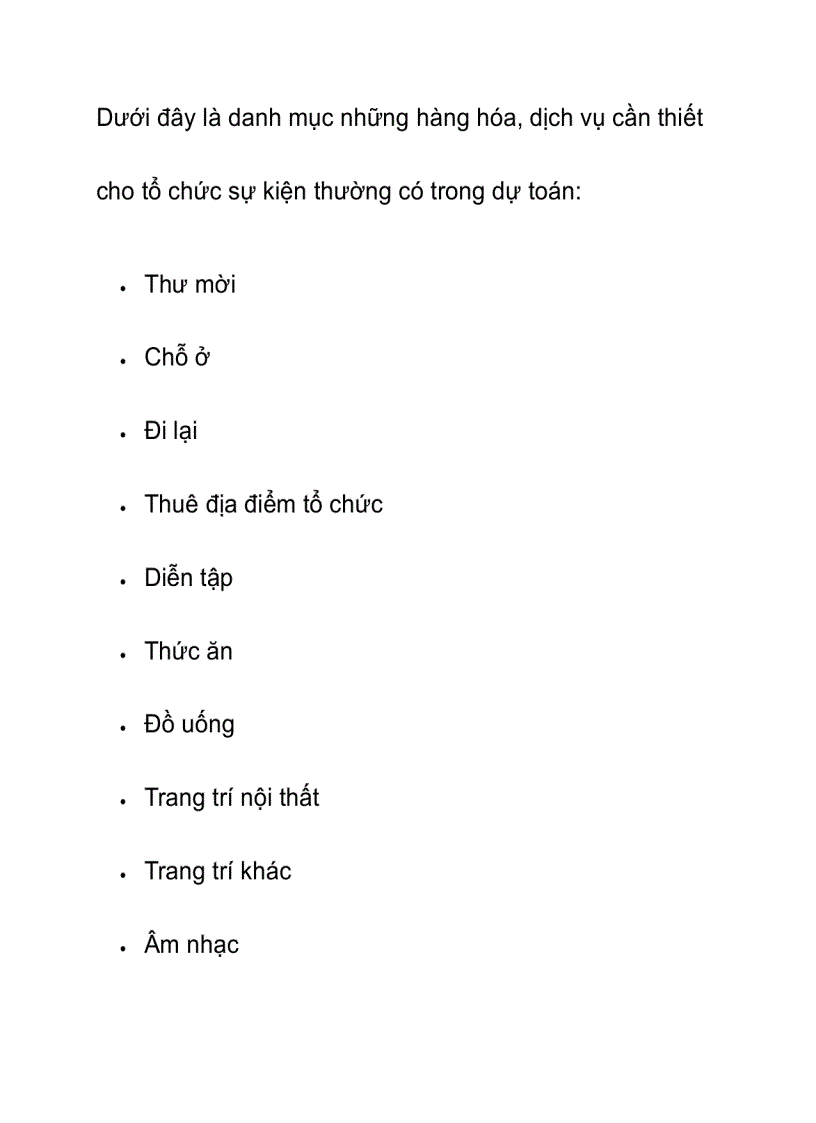 image for page Dự toán ngân sách và lập kế hoạch tổ chức sự kiện