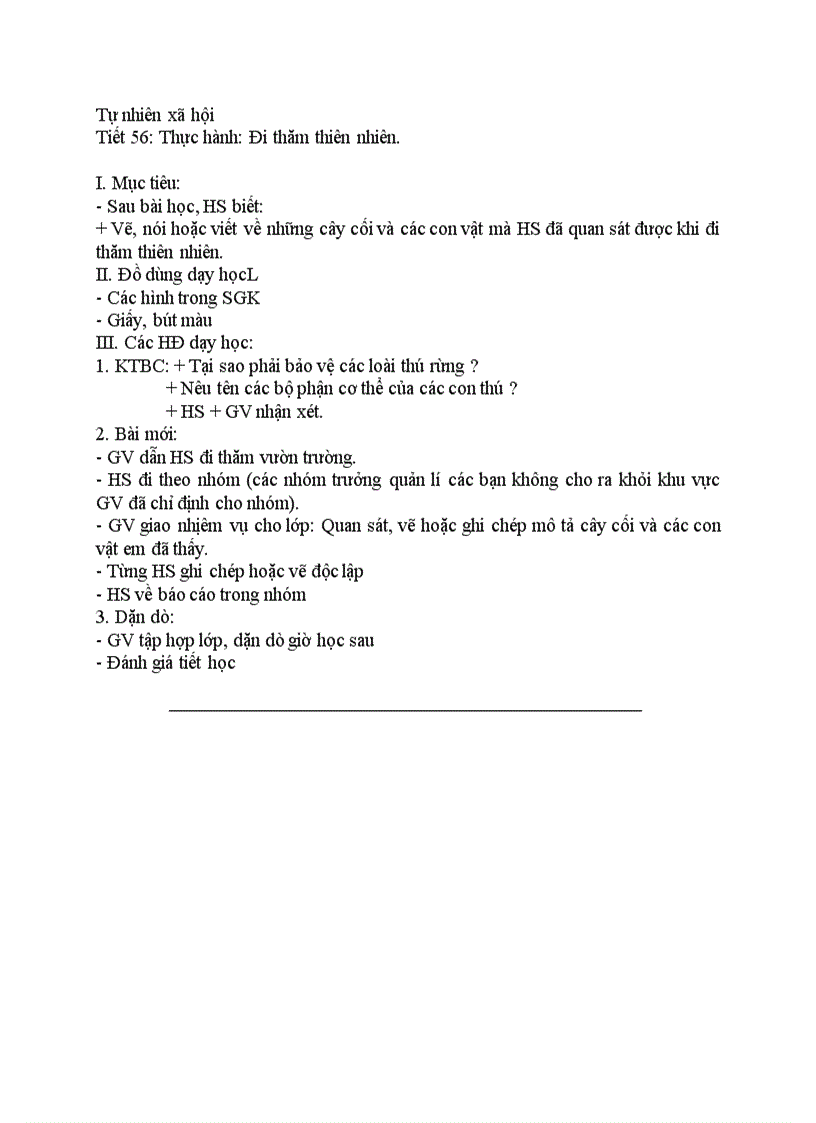 image for page Tự nhiên xã hội Đi thăm thiên nhiên