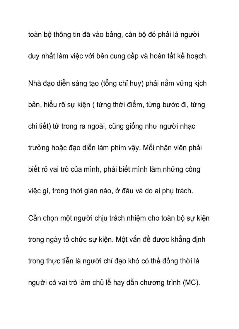 image for page Hành trình tổ chức sự kiện và nội dung công việc