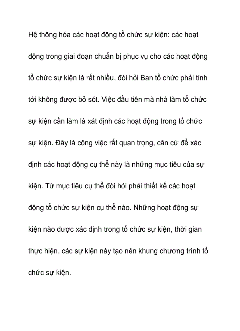 image for page Lập kế hoạch tổ chức sự kiện