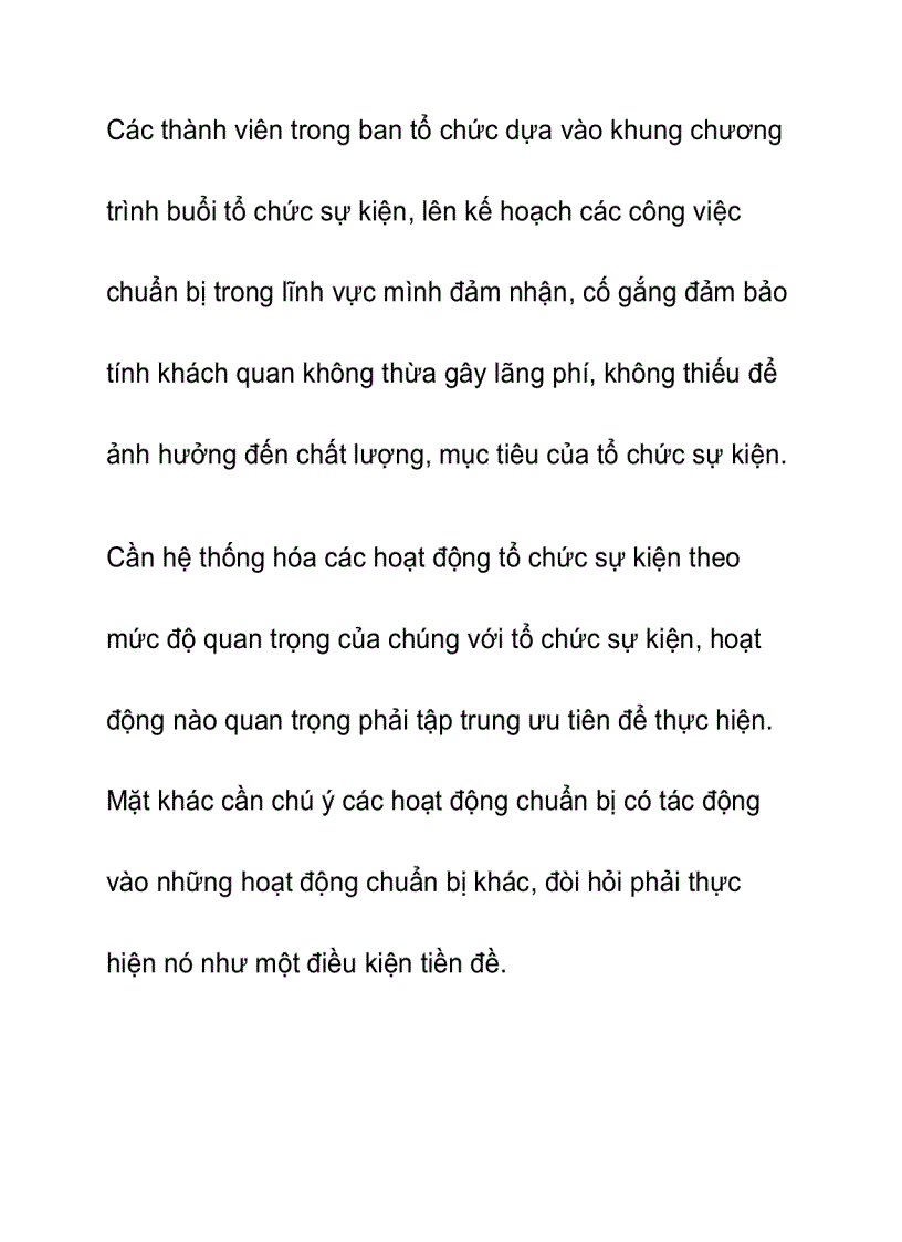 image for page Lập kế hoạch tổ chức sự kiện