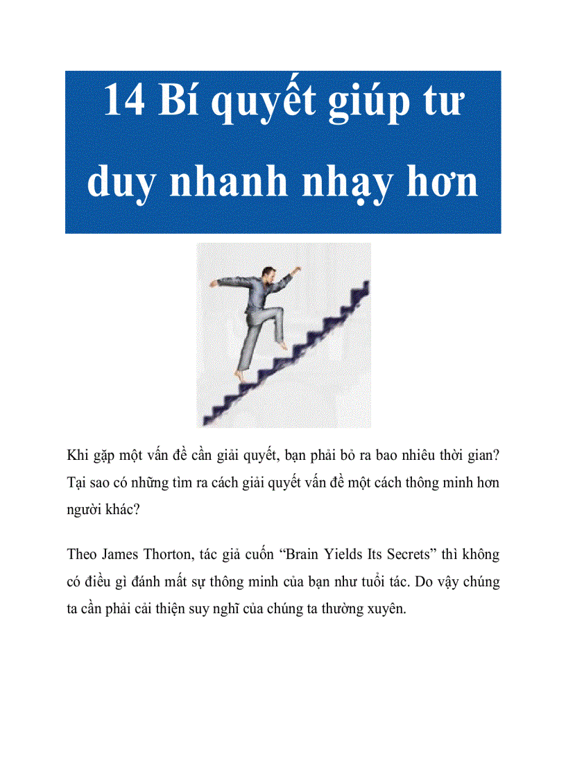 image for page 14 Bí quyết giúp tư duy nhanh nhạy hơn