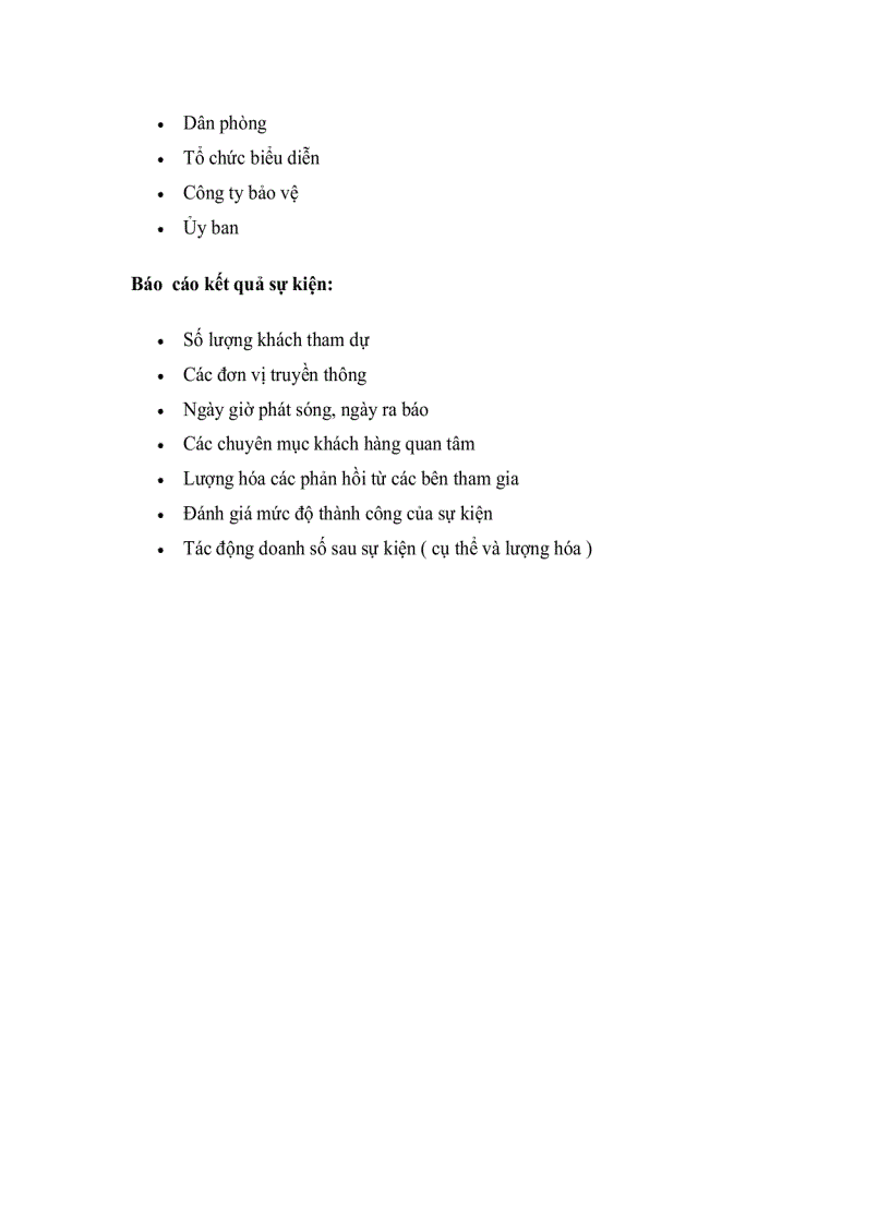 image for page Việc phải làm khi tổ chức sự kiện