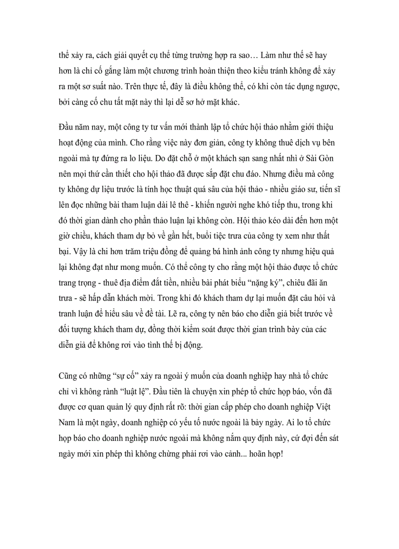 image for page Những điều cần biết khi tổ chức sự kiện