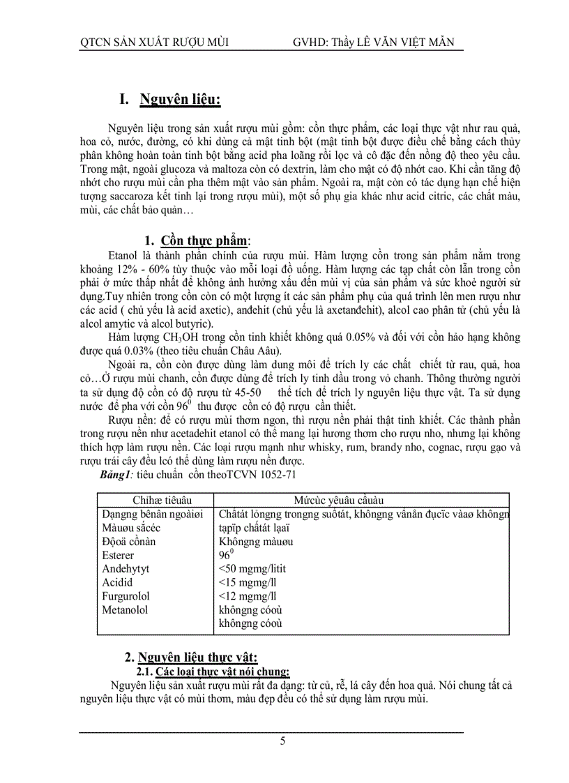 image for page Quy trình công nghệ sản xuất rượu mùi