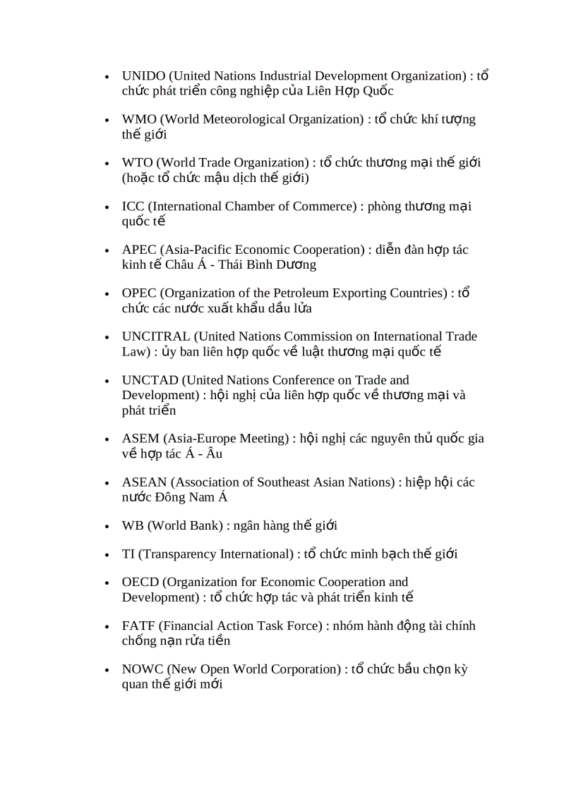 image for page Tên viết tắt các tổ chức