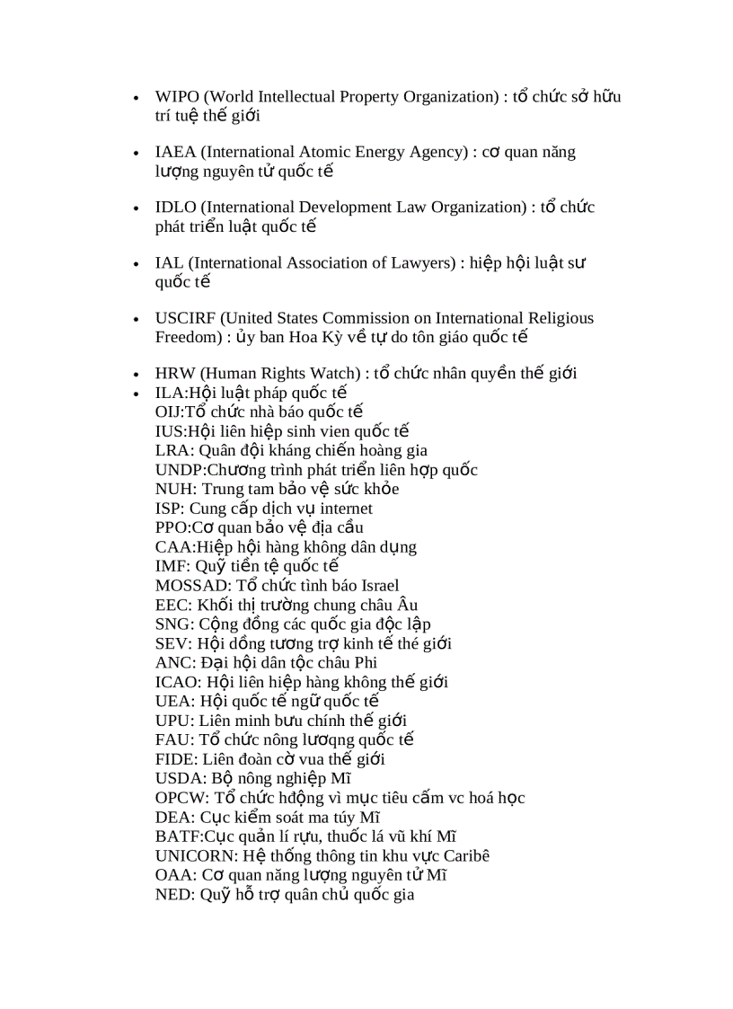 image for page Tên viết tắt các tổ chức