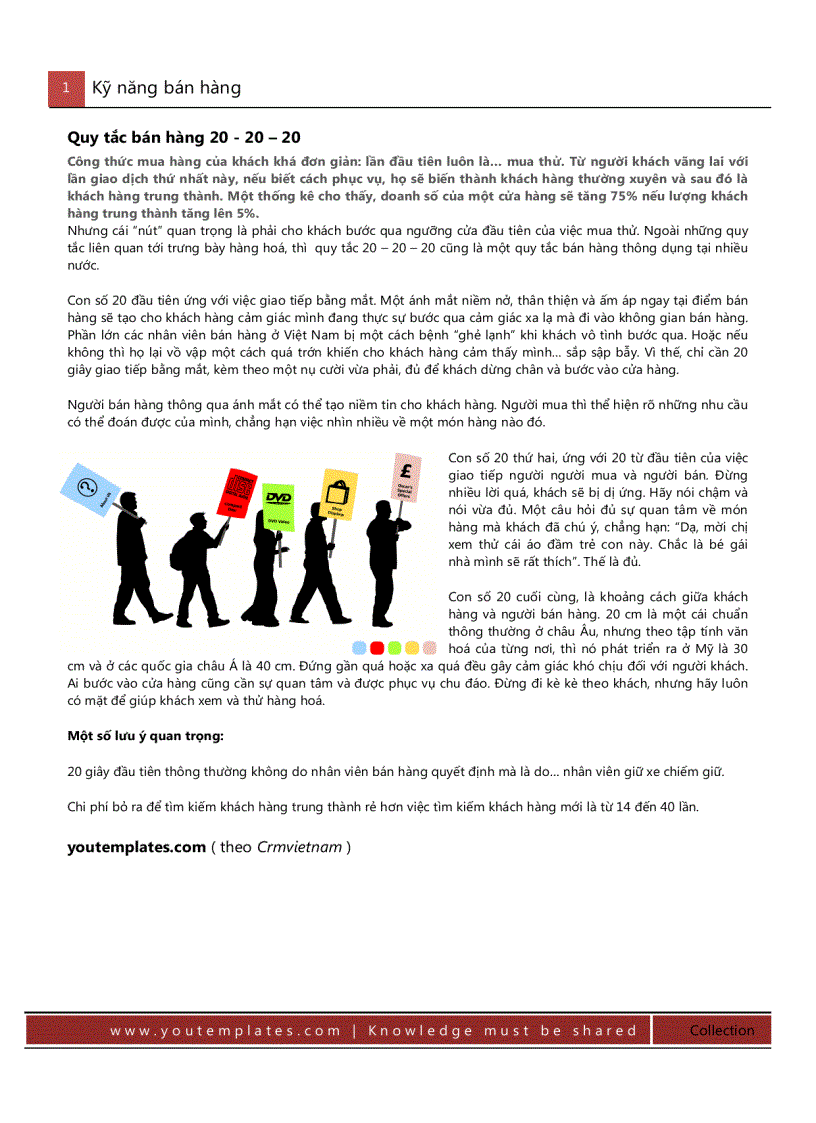 image for page Kỹ năng bán hàng Quy tắc bán hàng 20 20 20