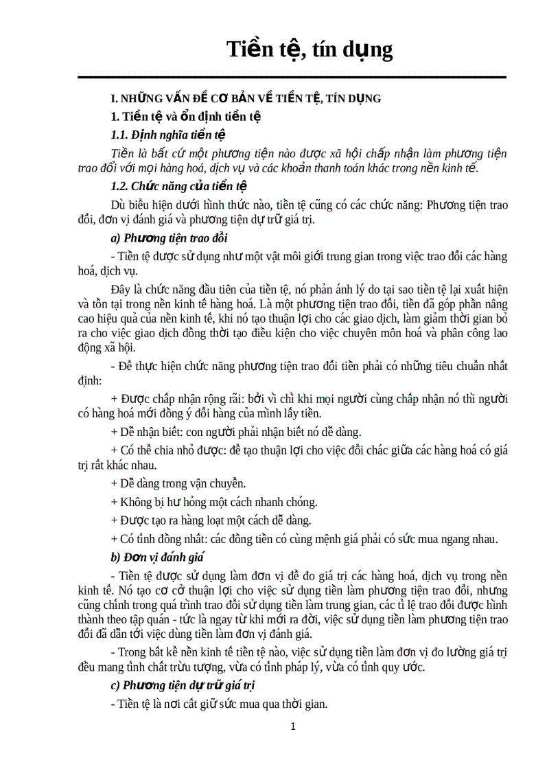 image for page Những vấn đề cơ bản về tiền tệ và tín dụng