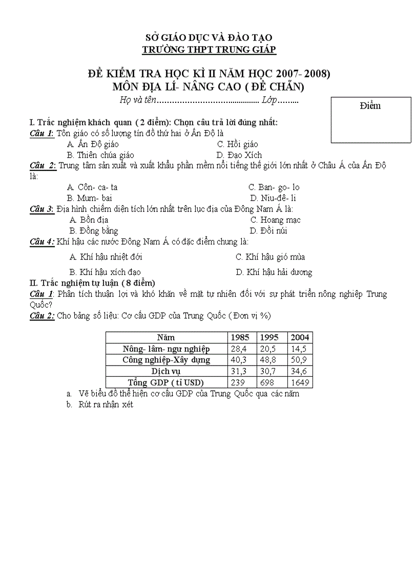 image for page Một số đề kiểm tra Ngữ văn lớp 11 học kỳ II