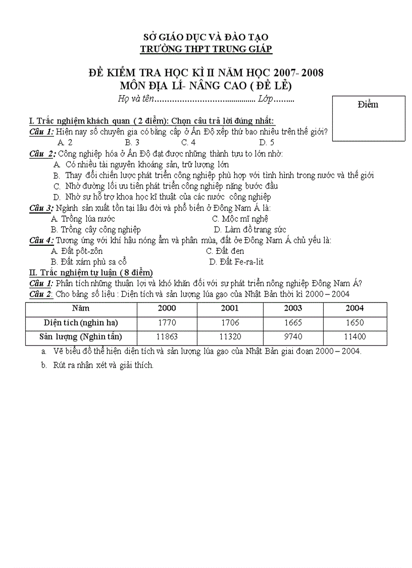 image for page Một số đề kiểm tra Ngữ văn lớp 11 học kỳ II