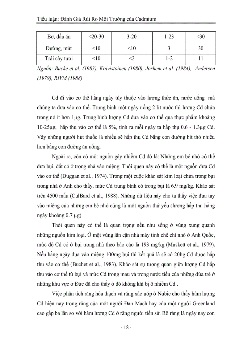 image for page Đánh Giá Rủi Ro Môi Trường của Cadmium