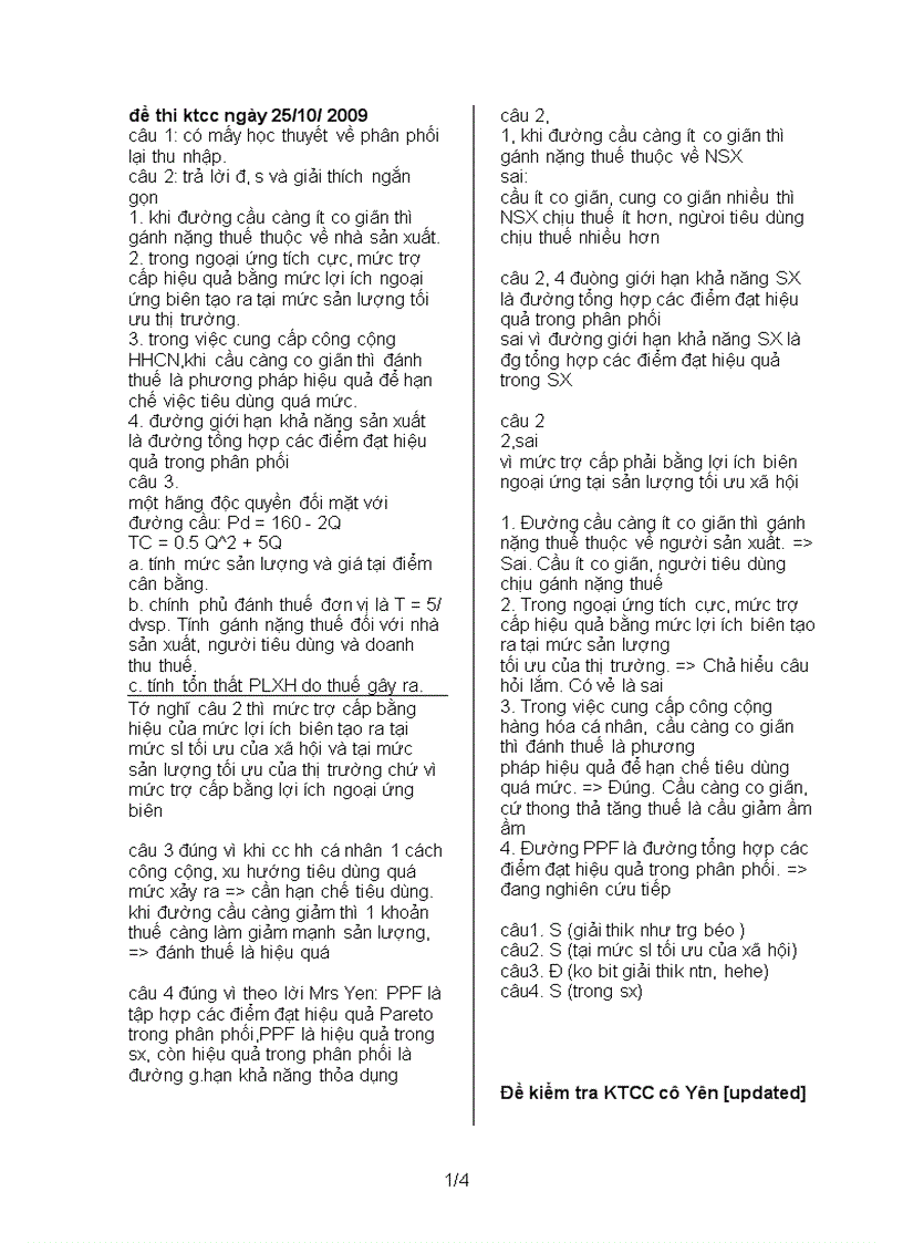 image for page Đề ktcc 25 10 2009 kèm đáp án mang tính tham khảo
