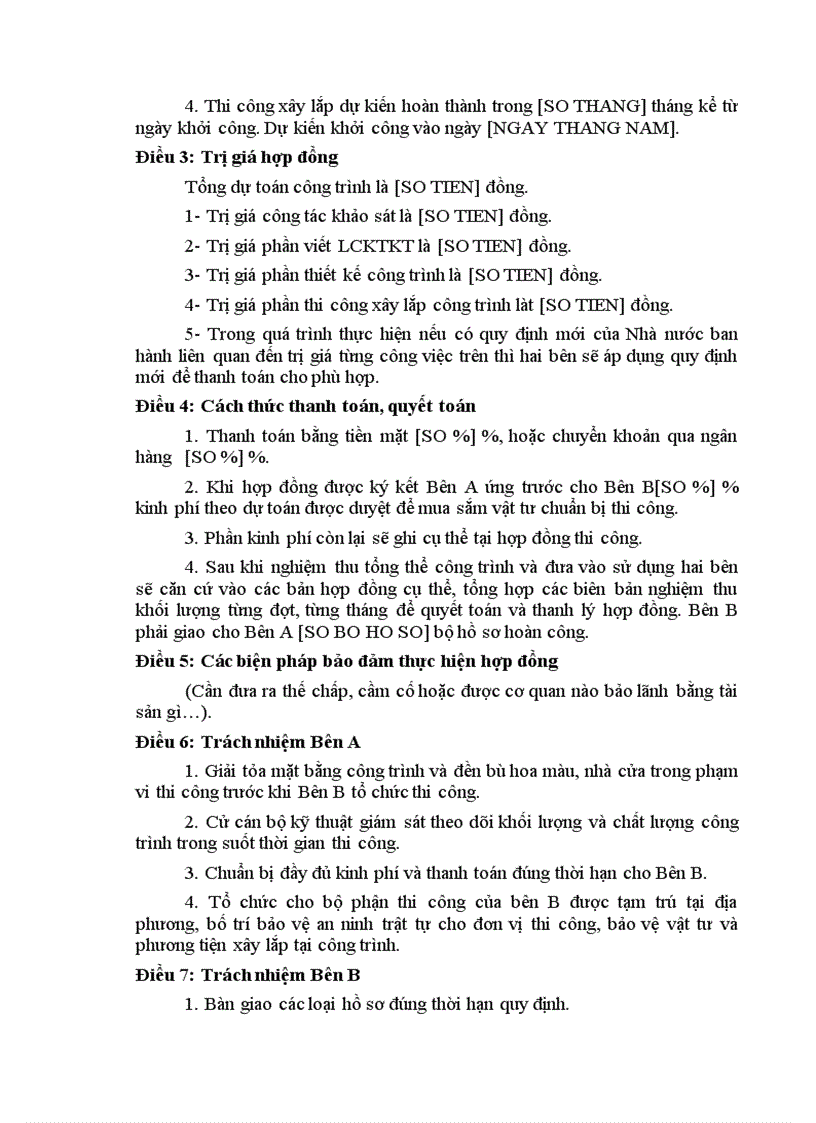 image for page Hợp đồng nguyên tắc về tổng thầu xây dựng công trình