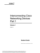 Interconnecting Cisco Networking Devices Volume 1