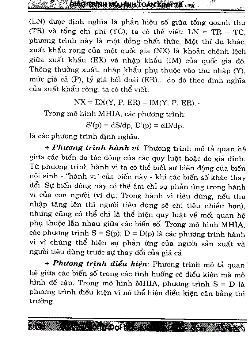 image for page Giáo trình mô hình toán kinh tế trường Đại Học Kinh Tế Quốc Dân