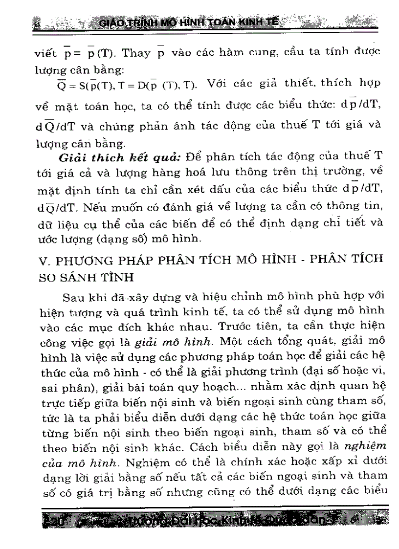 image for page Giáo trình mô hình toán kinh tế trường Đại Học Kinh Tế Quốc Dân