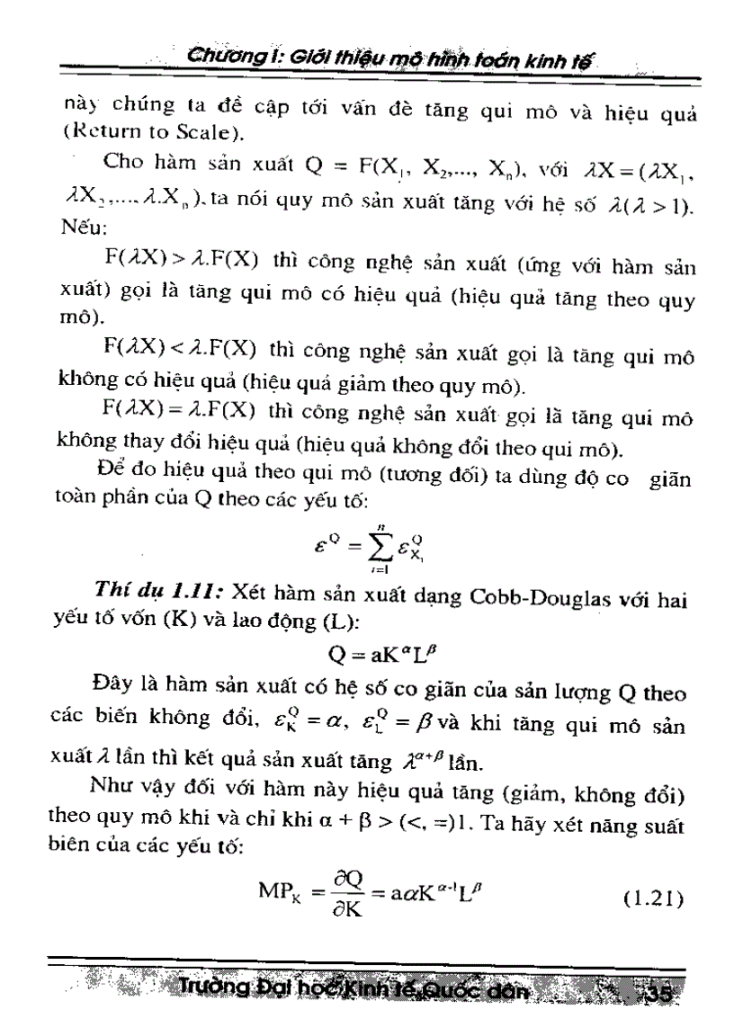 image for page Giáo trình mô hình toán kinh tế trường Đại Học Kinh Tế Quốc Dân