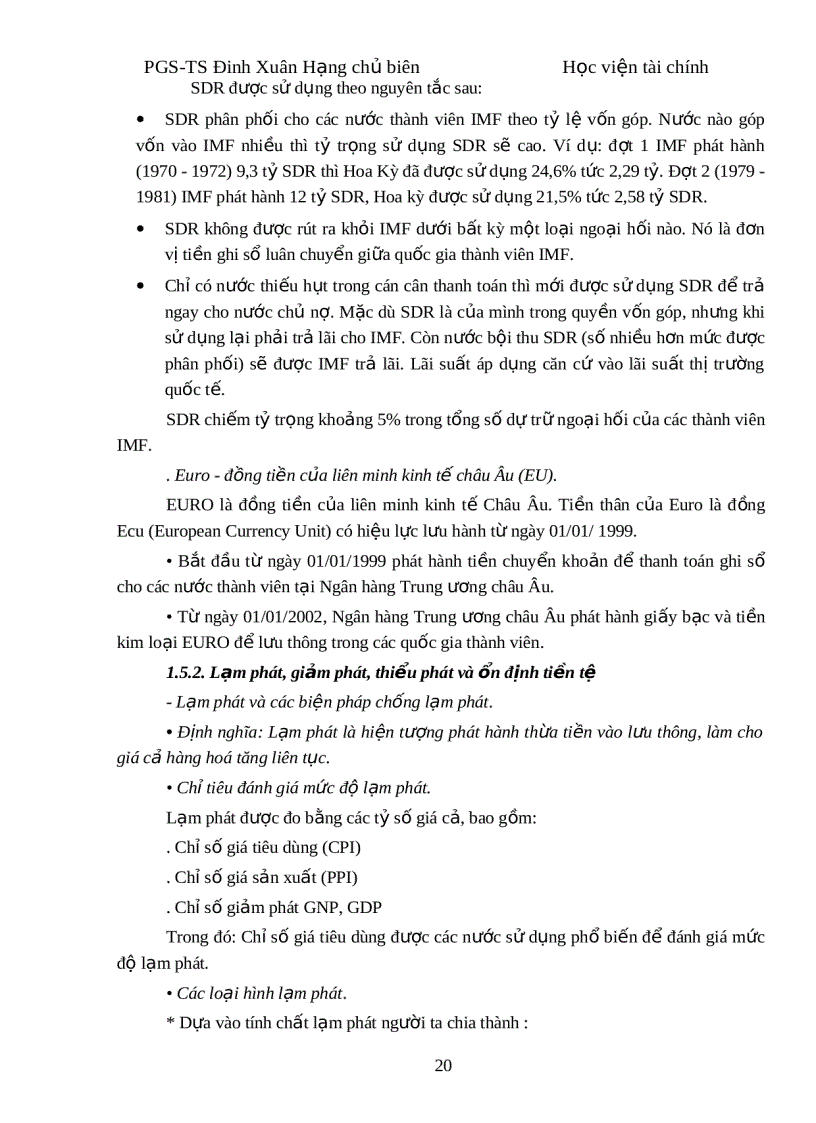 image for page Giáo trình tài chính tiền tệ của trường Học Viện Tài Chính Bản cản biên của PGS TS Đinh Xuân Hạng HAY