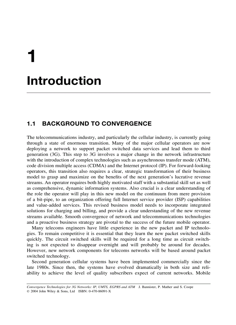 image for page Convergence Technologies for 3G Networks