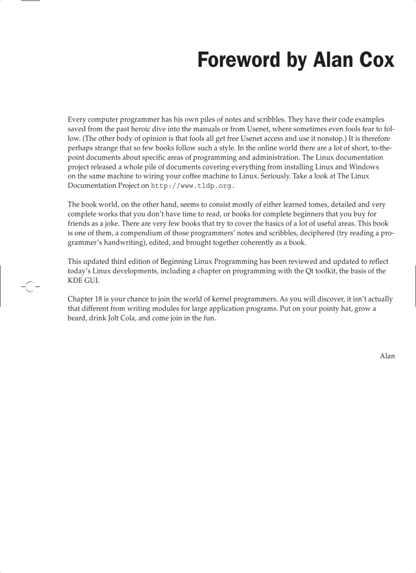 image for page Beginning Linux Programming