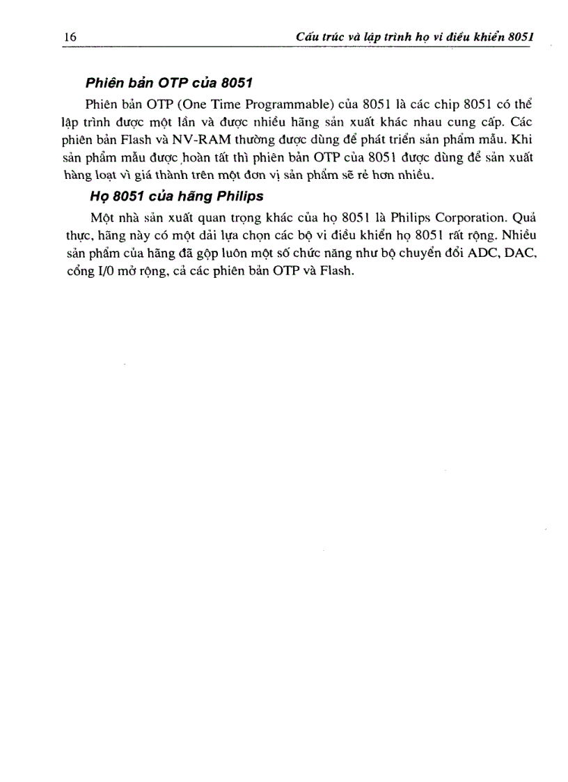 image for page Cấu Trúc và Lập Trình Họ VĐK 8051