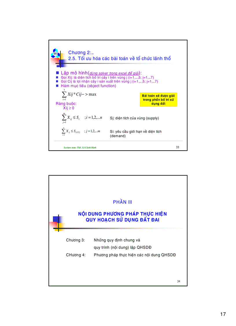image for page Bài giảng quy hoạch sử dụng đất