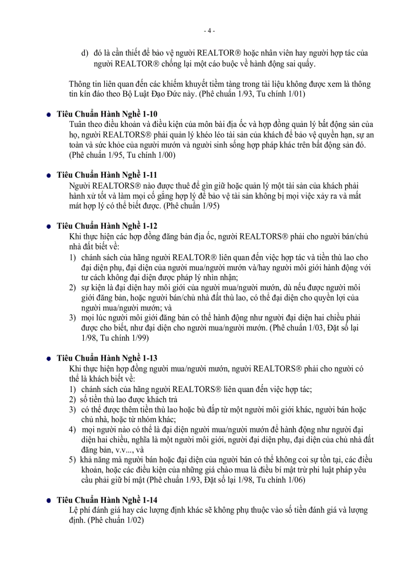 image for page Bộ Luật Đạo Đức và Tiêu Chuẩn Hành Nghề của Hiệp Hội Quốc Gia Chuyên Viên Địa Ốc National Association of REALTORS