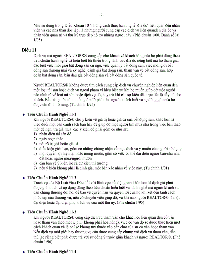 image for page Bộ Luật Đạo Đức và Tiêu Chuẩn Hành Nghề của Hiệp Hội Quốc Gia Chuyên Viên Địa Ốc National Association of REALTORS