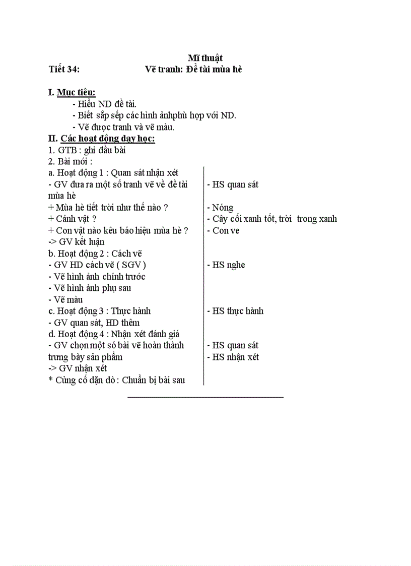 image for page Mĩ thuật Vẽ tranh Đề tài mùa hè