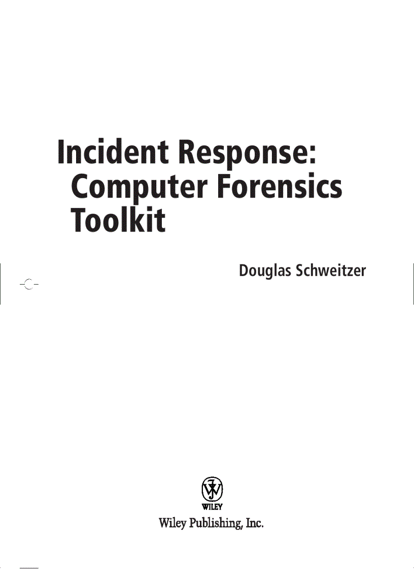 image for page Incident Response Computer Forensics Toolkit