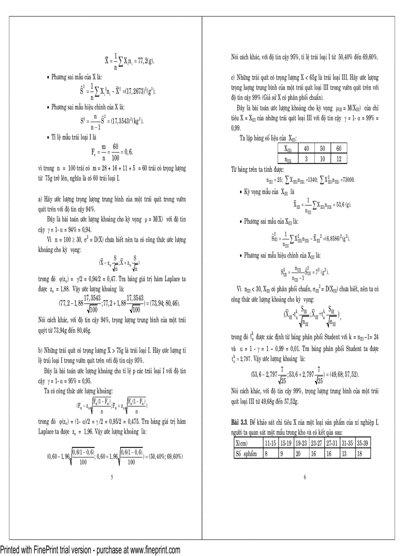 image for page Đề và bài giải XSTK