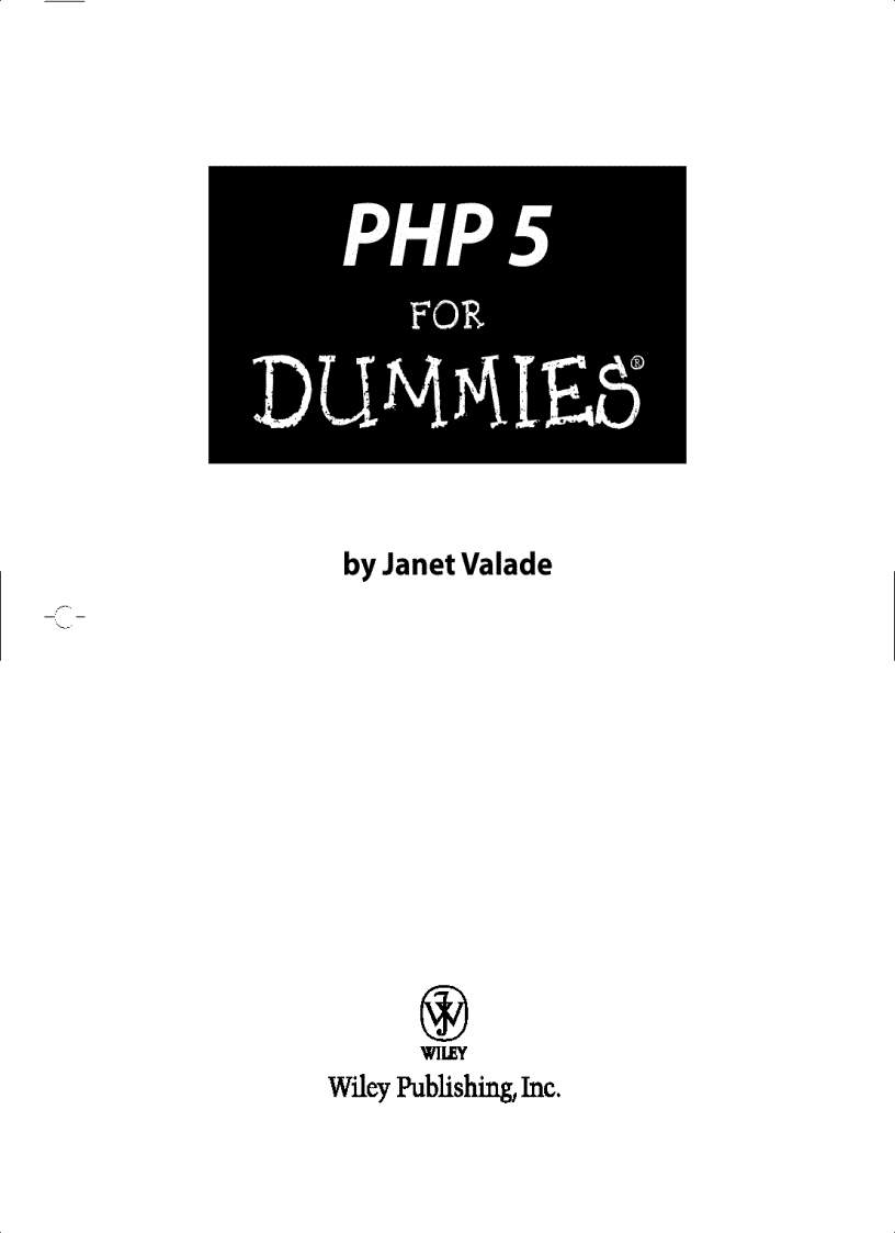 image for page PHP 5 For Dummies
