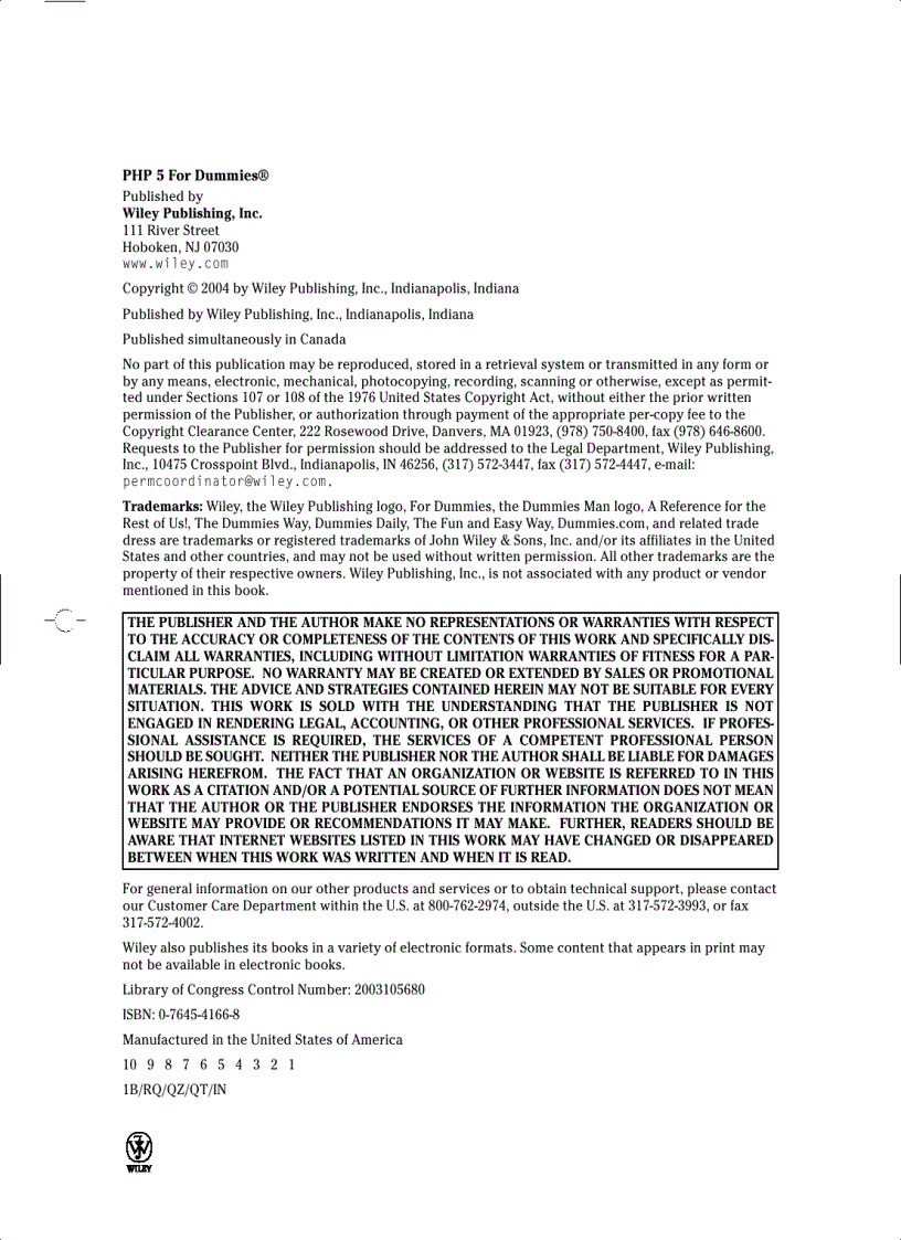 image for page PHP 5 For Dummies