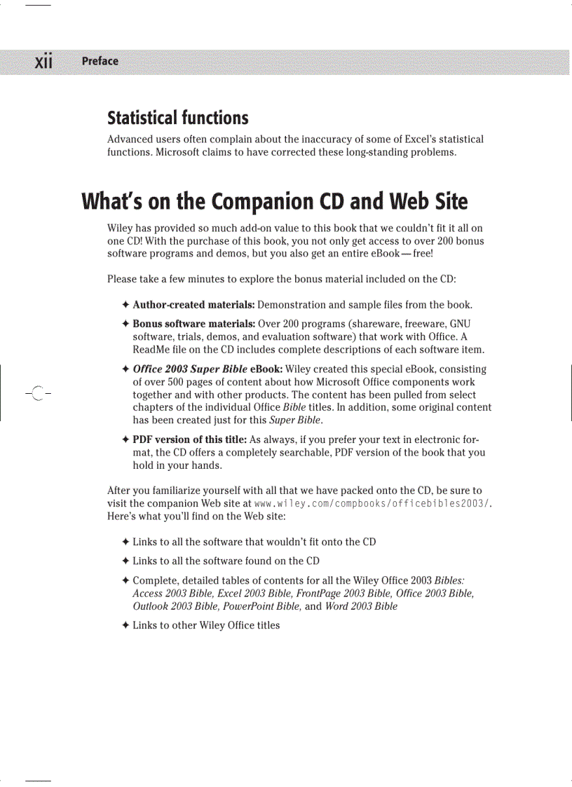 image for page Microsoft Office Excel 2003 Bible
