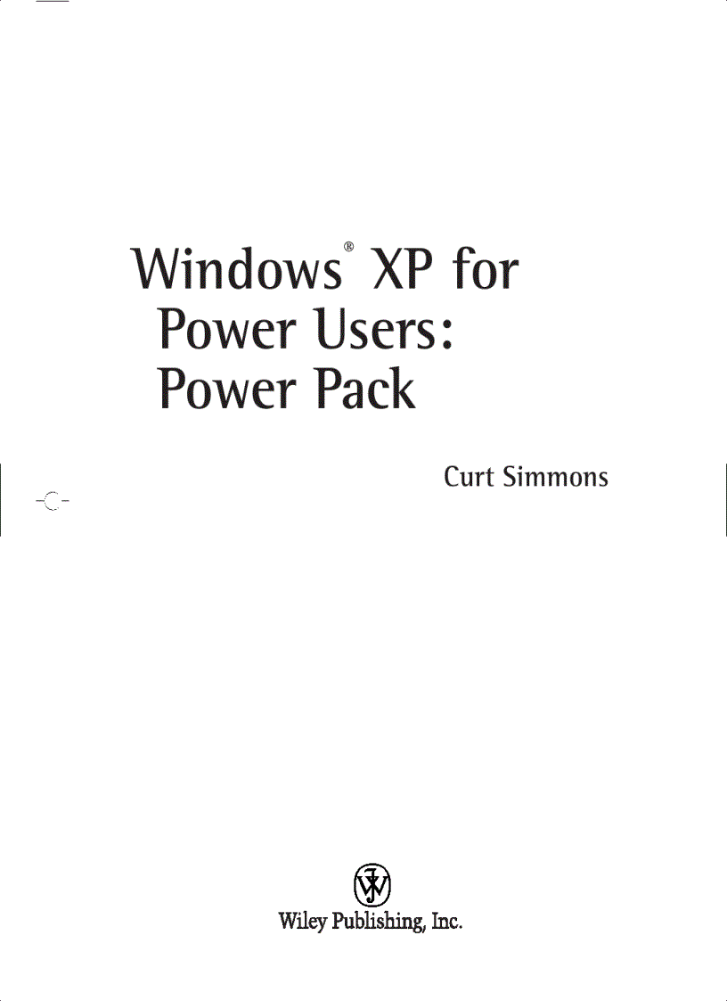 image for page Windows XP for Power Users