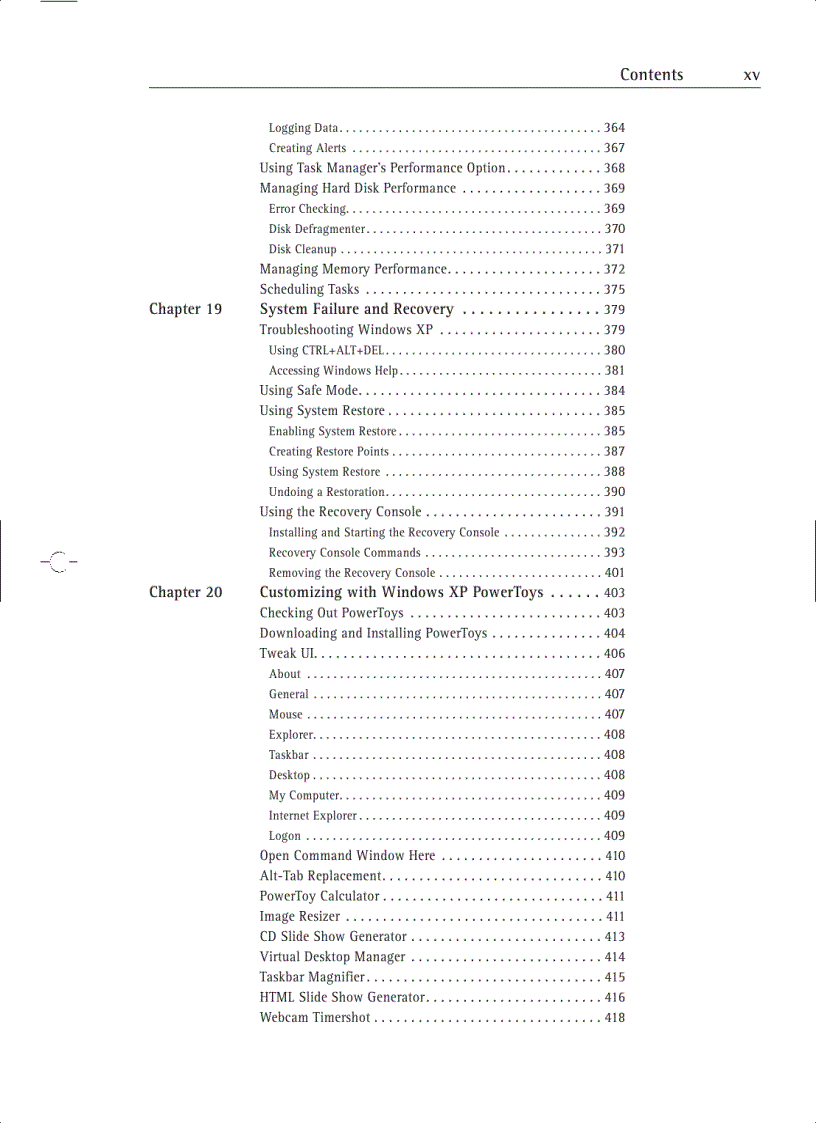 image for page Windows XP for Power Users