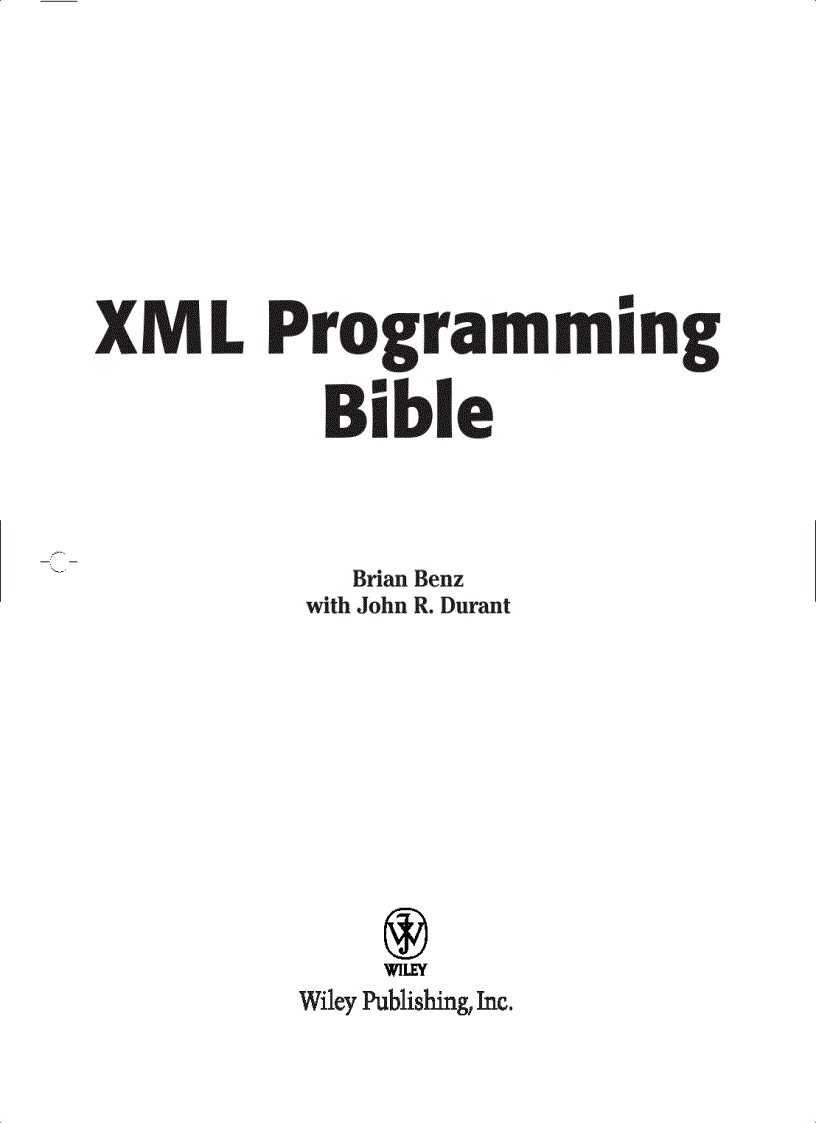 XML Programming Bible