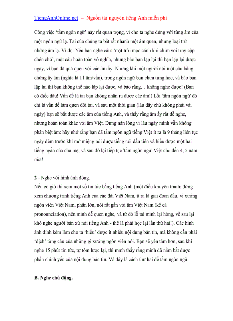 image for page Bí quyết nghe tốt tiếng Anh