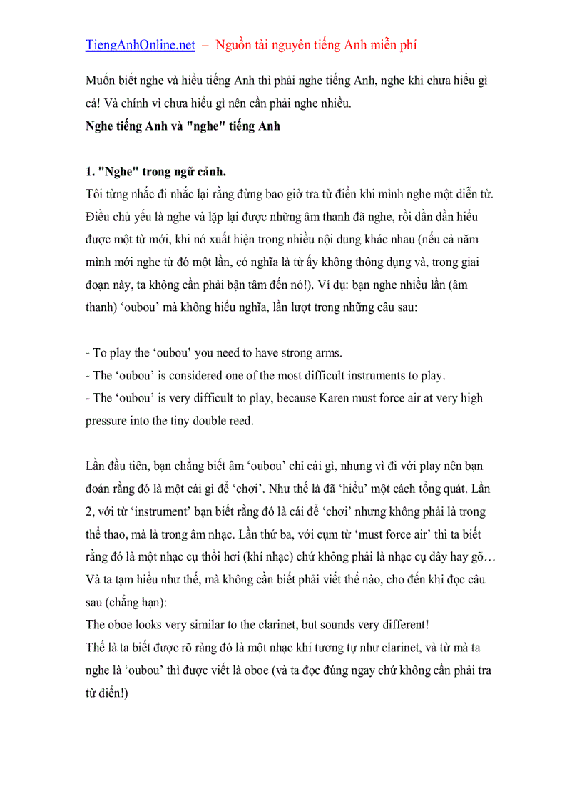 image for page Bí quyết nghe tốt tiếng Anh