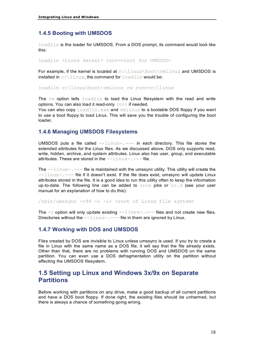 image for page Integrating Linux and Windows