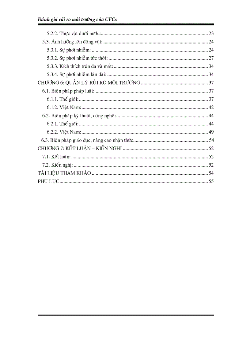image for page Đánh giá rủi ro môi trường của CFCs
