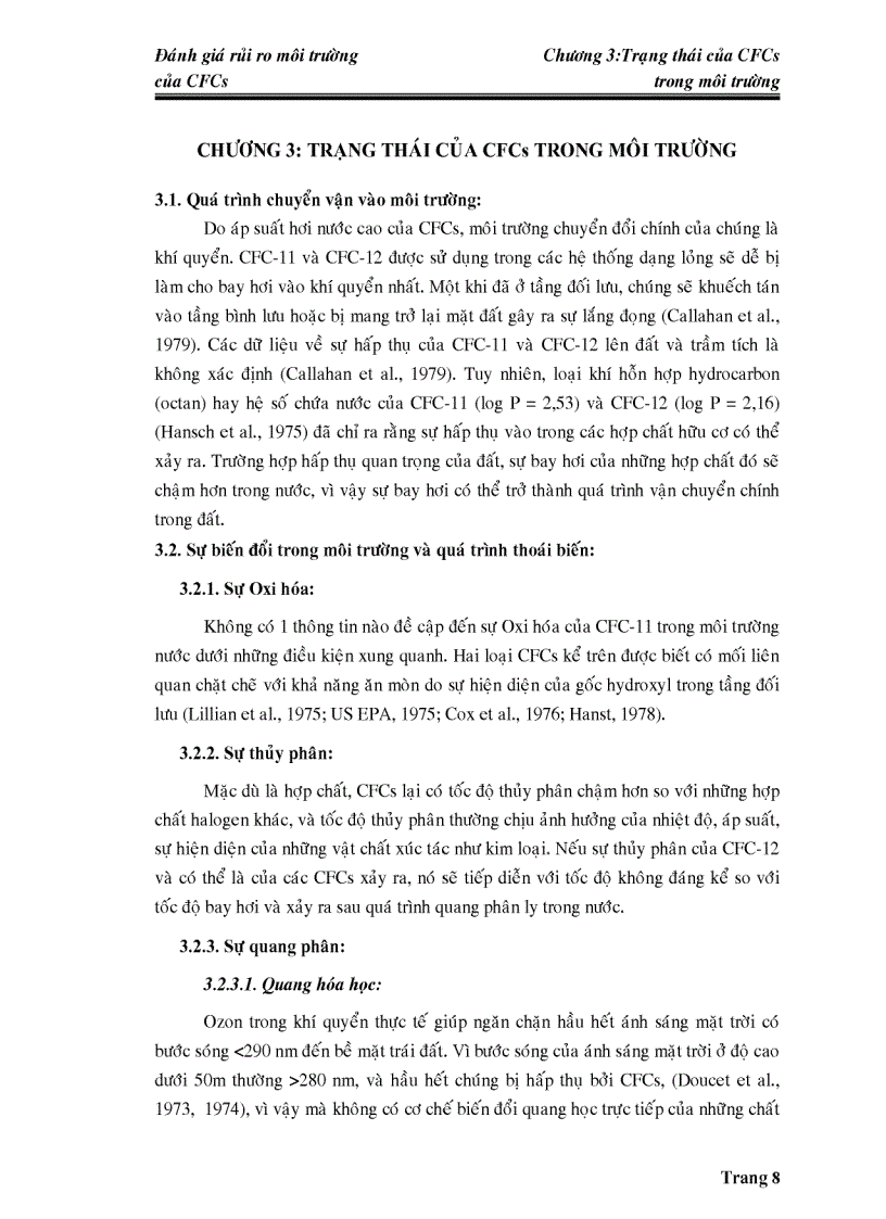 image for page Đánh giá rủi ro môi trường của CFCs