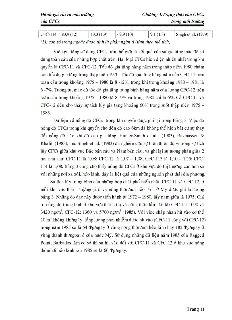 image for page Đánh giá rủi ro môi trường của CFCs